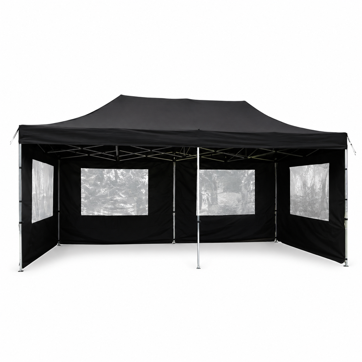 Pavillon 6 × 3 m schwarz – Ansicht 2
