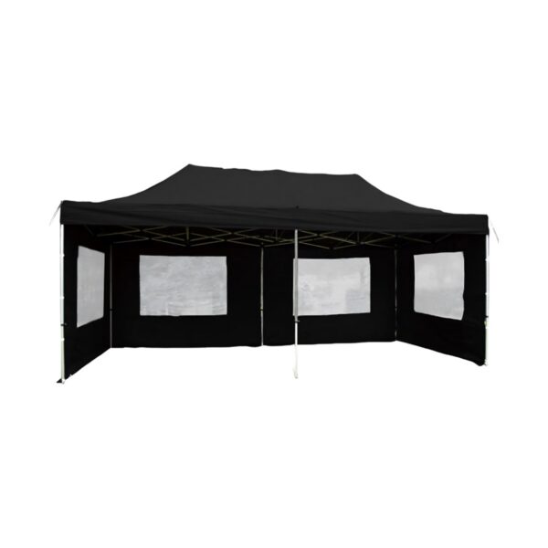 Pavillon 6x3m schwarz mieten für Events