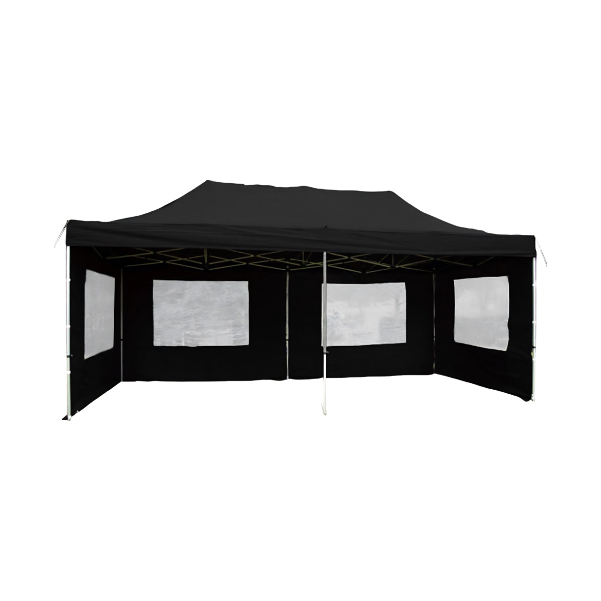 Pavillon 6x3m schwarz mieten für Events