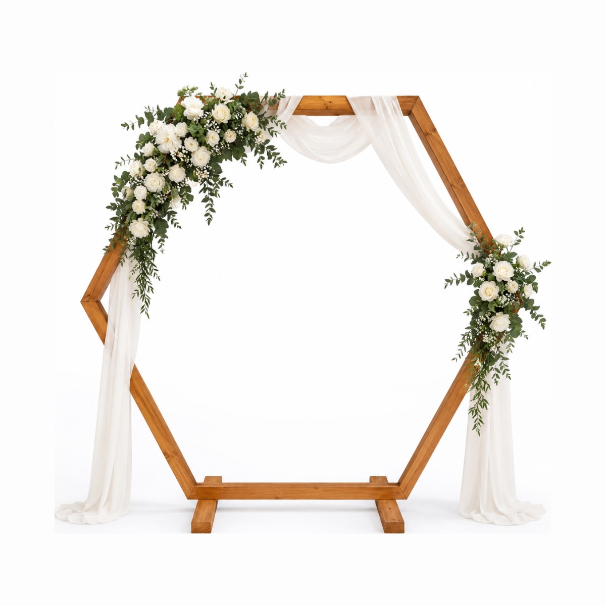 Traubogen Hexagon Holz mieten für Events