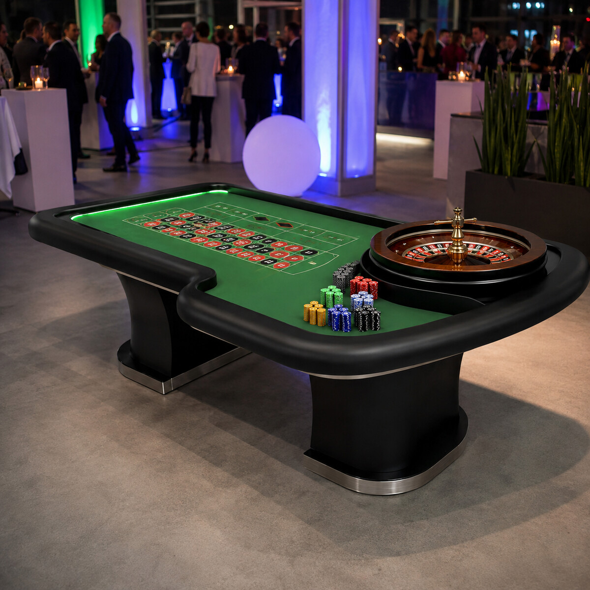 Roulette-Tisch im Einsatz auf einer Veranstaltung