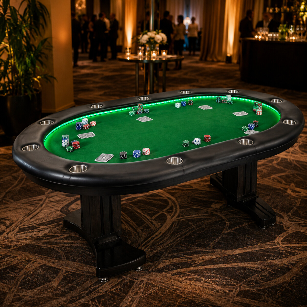 Pokertisch im Einsatz auf einer Veranstaltung