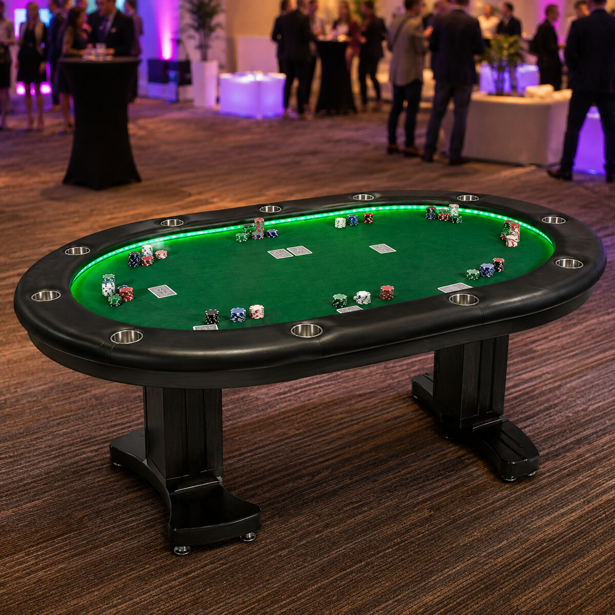 Pokertisch im Einsatz auf einer Veranstaltung