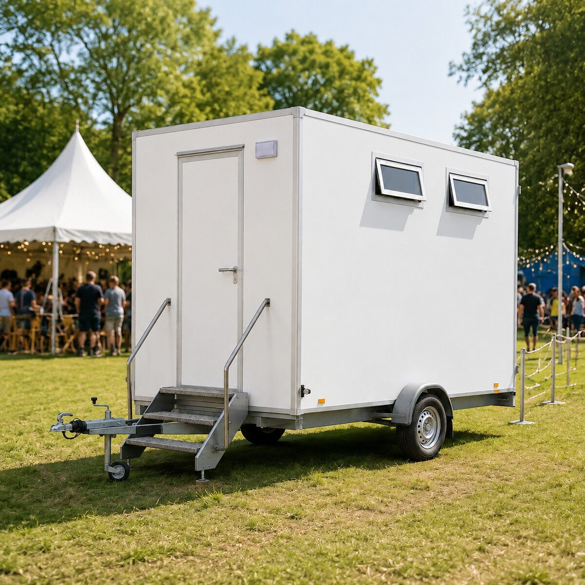 Toilettenwagen im Einsatz auf einer Veranstaltung