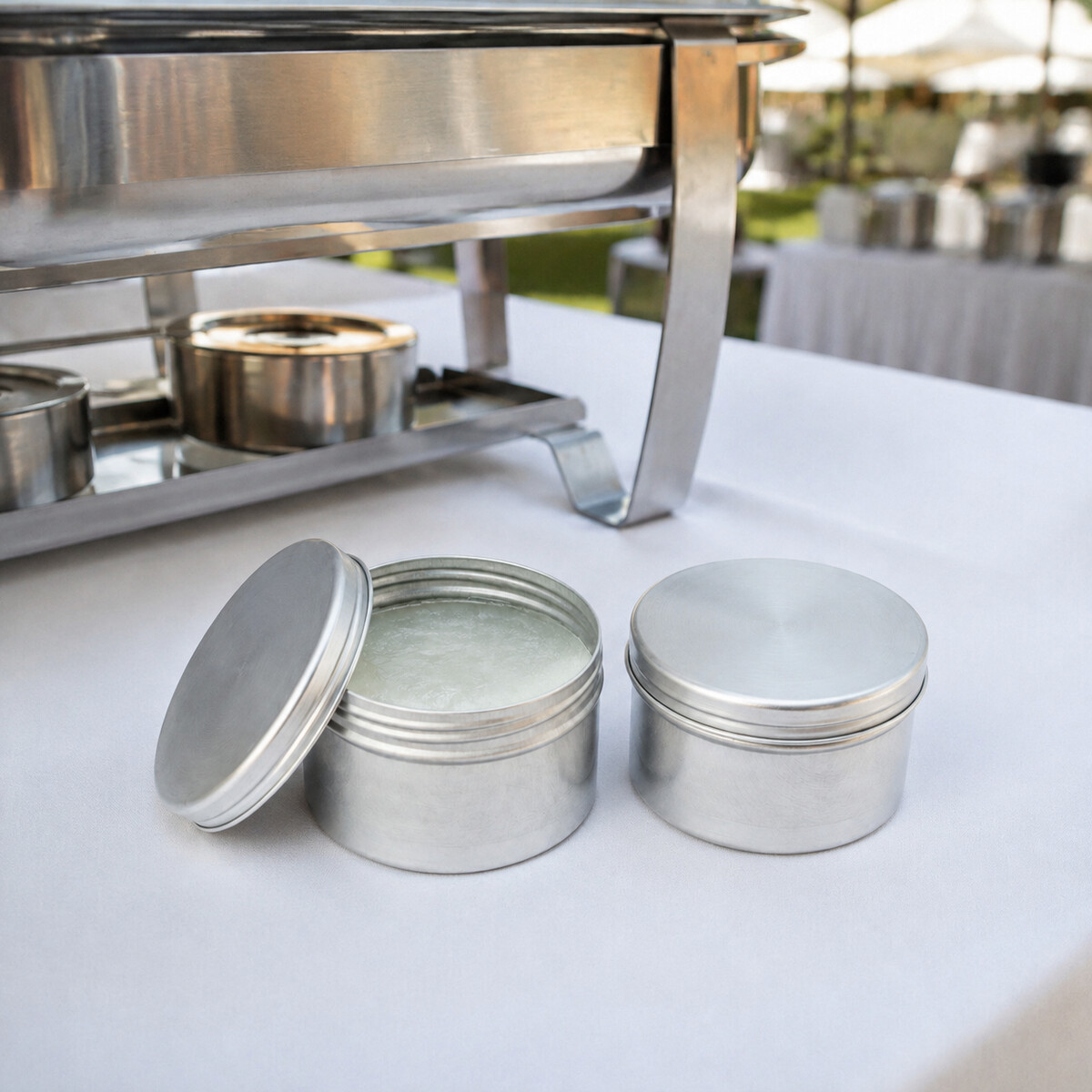Brennpaste für Chafing Dish im Einsatz auf einer Veranstaltung