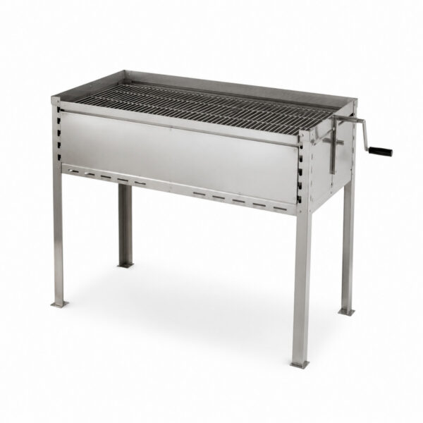 Holzkohlegrill Edelstahl 100 × 60 cm