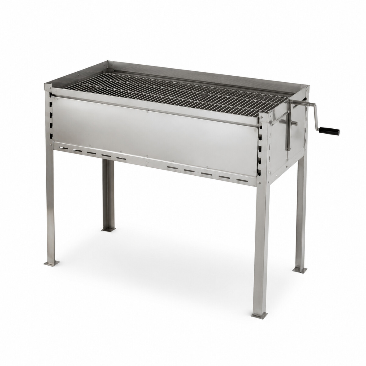 Holzkohlegrill Edelstahl 100 × 60 cm