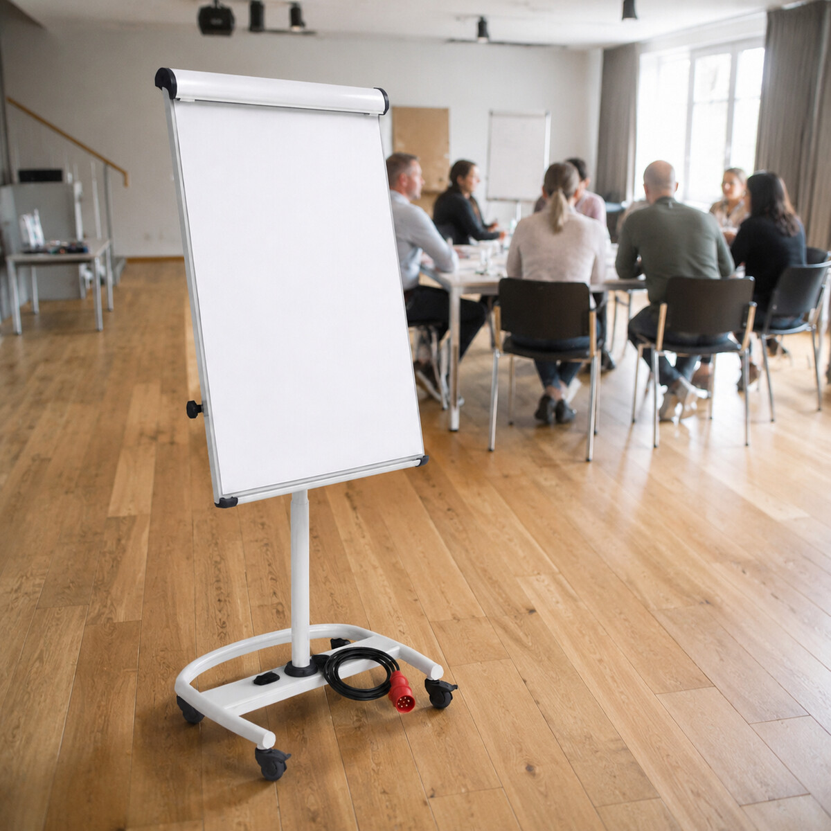 Flipchart mit Rollen im Einsatz auf einer Veranstaltung
