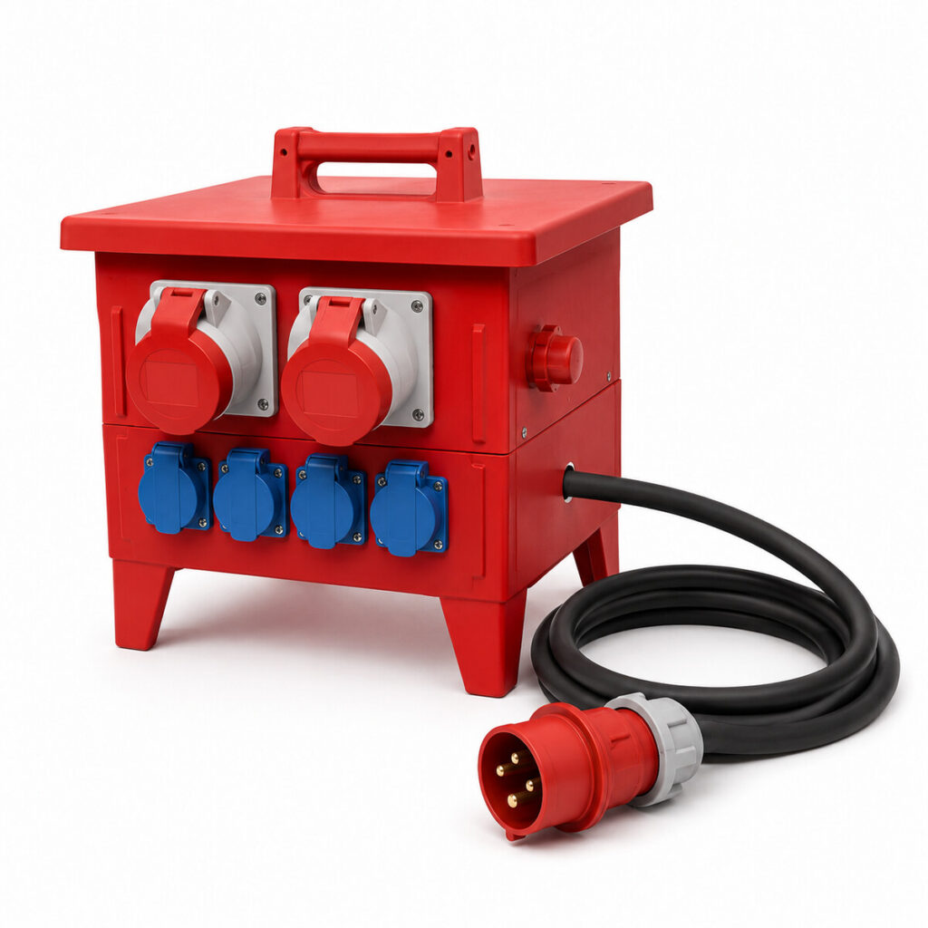 Stromverteiler CEE 32 A auf 2 × 16 A + 4 × 230 V