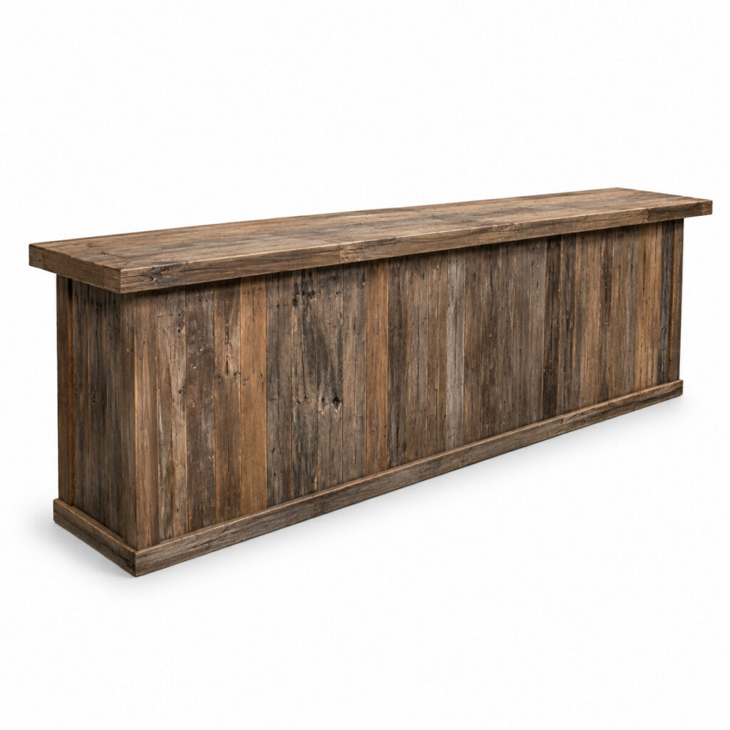 Holztheke rustikal 2 m