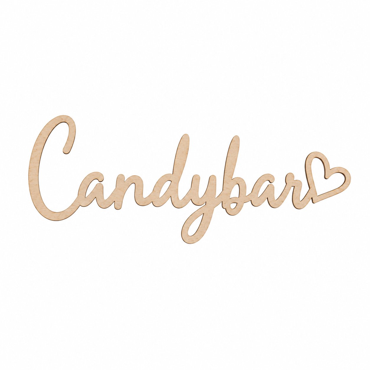 Candybar-Schild aus Holz, freigestellt