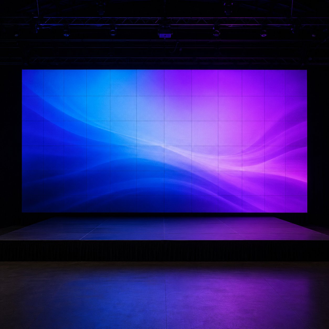 Modulare LED-Wand als Bühnenrückwand (Abbildung ähnlich)